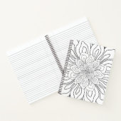 Seite "Line Art zeichnend Blume" Notizblock (Innenseite)