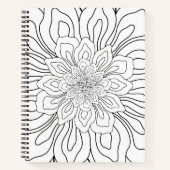 Seite "Line Art zeichnend Blume" Notizblock (Vorderseite)