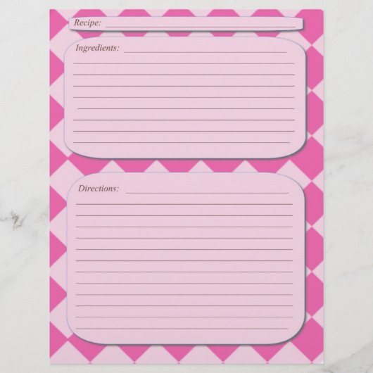 Seite mit rosa Schachbrettmuster (Rückseite)