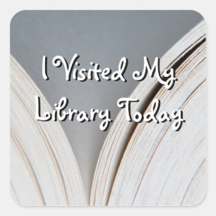 Seite Nr. 2, auf der ich den Bibliotheksticker bes Quadratischer Aufkleber