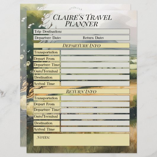 Seite "Reisende in Irland" (Vorne/Hinten)