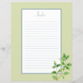 Seite "Rezeptorteile" - Beilage für Grüne Kräuterh (Rückseite)