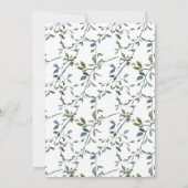 Seite Silver Green Floral Add Image Save the Date (Rückseite)