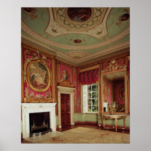 Seite-Tabelle, Pierglas und Kamin durch Adam Poster