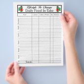 Seite "Tägliche Nahrungsaufnahme" für den Lifestyl (Hand)
