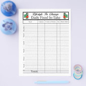 Seite "Tägliche Nahrungsaufnahme" für den Lifestyl (Einzeln)