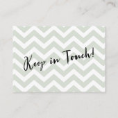 Seite und weiße Zickzack "Adressänderung"-Karte Visitenkarte (Rückseite)