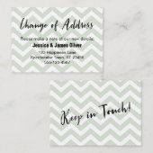 Seite und weiße Zickzack "Adressänderung"-Karte Visitenkarte (Vorne/Hinten)