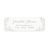 Seite Vintag Geblüht Script-Rücksendeadresse (Vorne)