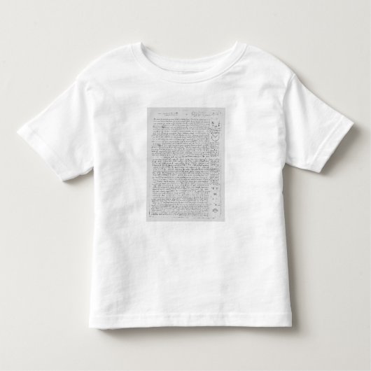 Seite vom Kodex Leicester, 1508-12 Kleinkind T-shirt (Vorderseite)
