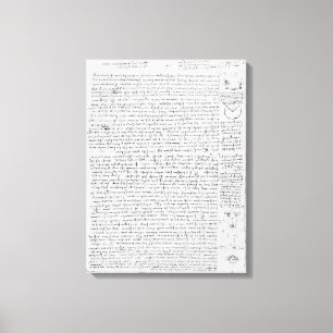 Seite vom Kodex Leicester, 1508-12 Leinwanddruck