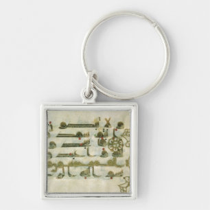 Seite vom Koran, von Tunesien Schlüsselanhänger