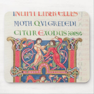 Seite von der Winchester-Bibel, c.1150-80 Mousepad