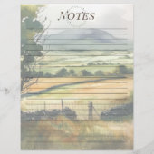 Seite "Watercolor Countryside Flight Details Plane (Rückseite)