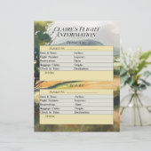 Seite "Watercolor Countryside Flight Details Plane (Stehend Vorderseite)