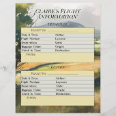 Seite "Watercolor Countryside Flight Details Plane (Vorderseite)