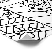 Seite zum Einfärben des Namens einfügen Poster (Ecke)