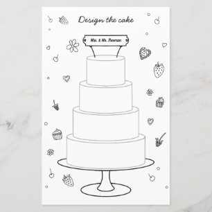 Seite zum Entwurf des Hochzeitaktivität