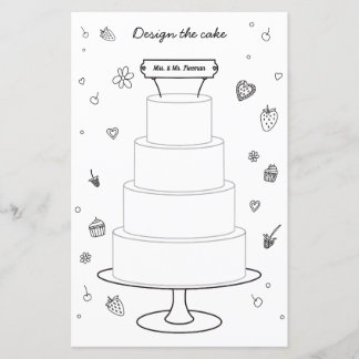 Seite zum Entwurf des Hochzeitaktivität