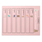 Seite zum Spielen von Wochenplanern Notizblock (Vorderseite)