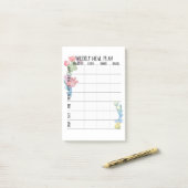 Seite zum wöchentlichen Essen Post-it Klebezettel (Auf Schreibtisch)