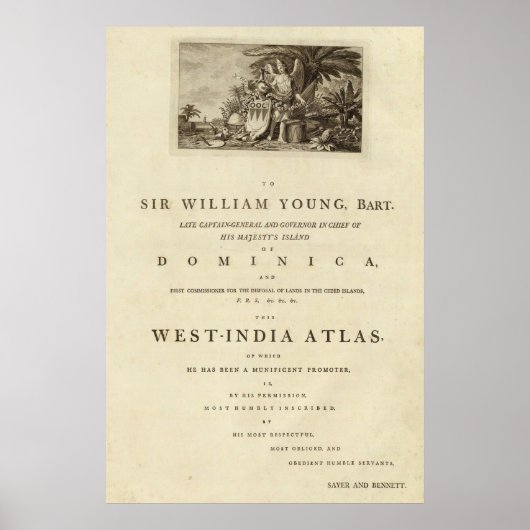 Seite zur Bestimmung des westindischen Atlas Poster (Vorne)