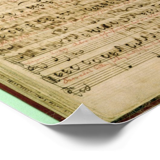 Seiten aus dem Kern der "Kunst des Fugue" Poster (Ecke)