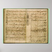 Seiten aus dem Kern der "Kunst des Fugue" Poster (Vorne)