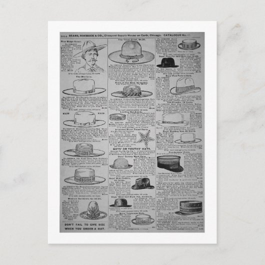 Seiten aus Sears, Roebuck aus Chicago, Katalog Postkarte (Vorderseite)