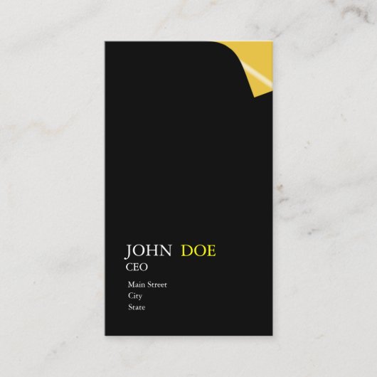 Seiten-Drehung Visitenkarte (Vorderseite)