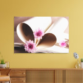Seiten eines Buches in Form eines Herzens Leinwanddruck (Insitu (Wohnzimmer))
