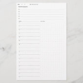 Seiten für Tagesplaner (Rückseite)