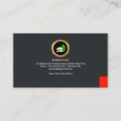 Seiten-grauer Zement-Ziegelstein-Erbauer-Architekt Visitenkarte (Rückseite)