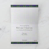 Seiten-Junge - Einladung - schottischer Tartan (Innenseite)