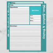 Seiten mit gestrichenem Rezept (Aqua) (Vorne/Hinten)