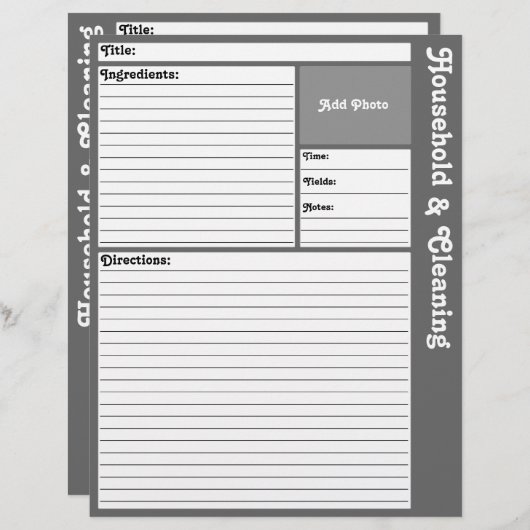 Seiten mit gestrichenem Rezept (grau) (Vorne/Hinten)