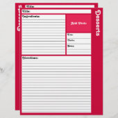 Seiten mit gestrichenem Rezept (Magenta) (Vorne/Hinten)