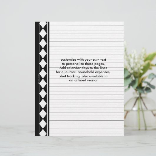 Seiten mit schwarzen Diamanten (Stehend Vorderseite)