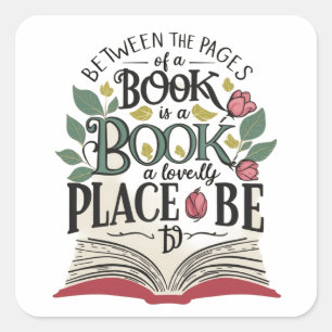 Seiten mit Überklemmenaufkleber Quadratischer Aufkleber