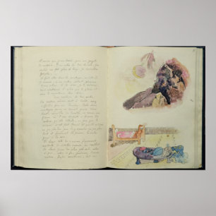 Seiten Paul Gauguins   von "Noa Noa", 1893-94 Poster