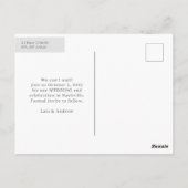 Seiten Save the Date Foto Postkarte drehen (Rückseite)