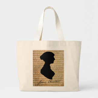 Seiten-Silhouette Janes Austen Jumbo Stoffbeutel