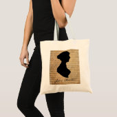 Seiten-Silhouette Janes Austen Tragetasche (Vorderseite (Produkt))