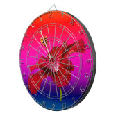 Seitenansicht der Blume des roten Hibiskus Dartscheibe (Vorderseite rechts)