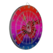 Seitenansicht der Blume des roten Hibiskus Dartscheibe (Vorderseite Links)