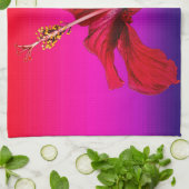 Seitenansicht der Blume des roten Hibiskus Küchentuch (Gefaltet)