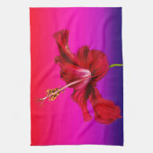 Seitenansicht der Blume des roten Hibiskus Küchentuch (Vertikal)