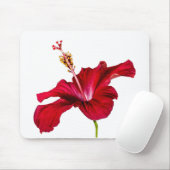 Seitenansicht der Blume des roten Hibiskus Mousepad (Mit Mouse)