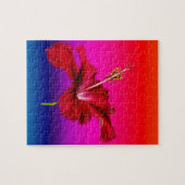 Seitenansicht der Blume des roten Hibiskus Puzzle (Horizontal)