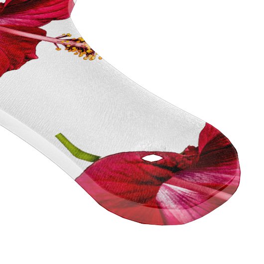 Seitenansicht der Blume des roten Hibiskus Schneidebrett (Ecke)